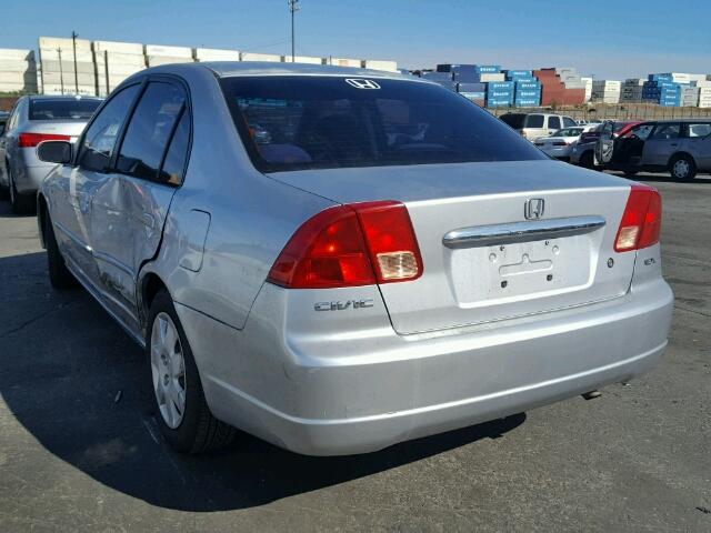 2HGES26882H569154 - 2002 HONDA CIVIC EX SILVER photo 3