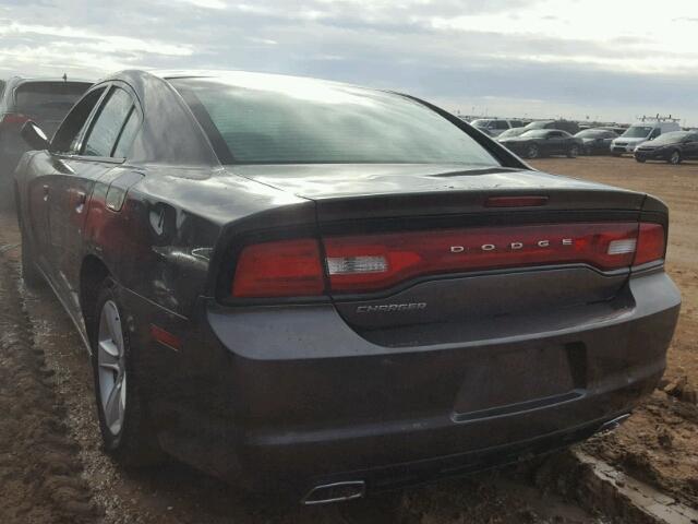 2C3CDXBG7EH314370 - 2014 DODGE CHARGER GRAY photo 3