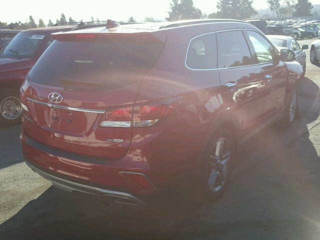 KM8SRDHF8HU176521 - 2017 HYUNDAI SANTA FE RED photo 4