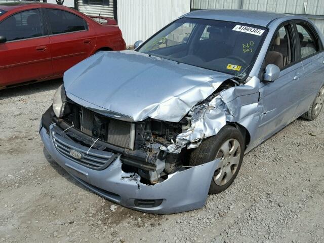 KNAFE121685503177 - 2008 KIA SPECTRA EX BLUE photo 9