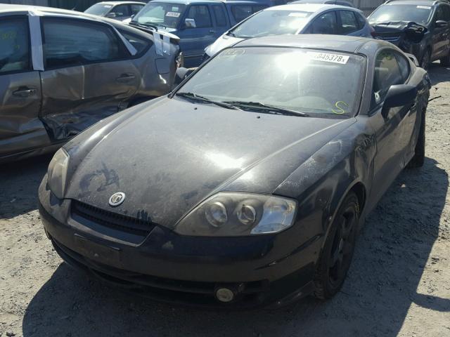 KMHHN65F93U006361 - 2003 HYUNDAI TIBURON GT BLACK photo 2