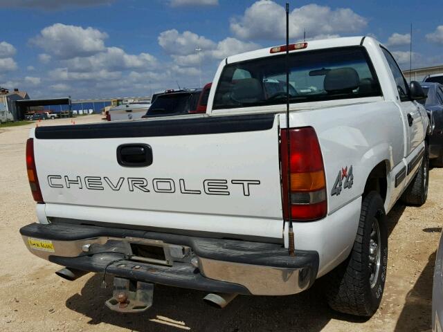 1GCEK14V7XZ135509 - 1999 CHEVROLET SILVERADO WHITE photo 4