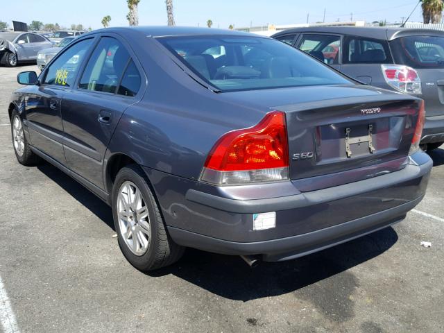 YV1RS64A842332960 - 2004 VOLVO S60 CHARCOAL photo 3