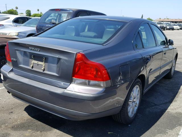 YV1RS64A842332960 - 2004 VOLVO S60 CHARCOAL photo 4