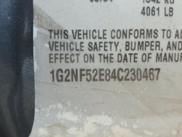 1G2NF52E84C230467 - 2004 PONTIAC GRAND AM S Grafit foto 10