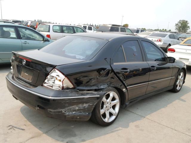 WDBRF52H07F887806 - 2007 MERCEDES-BENZ C 230 BLACK photo 4