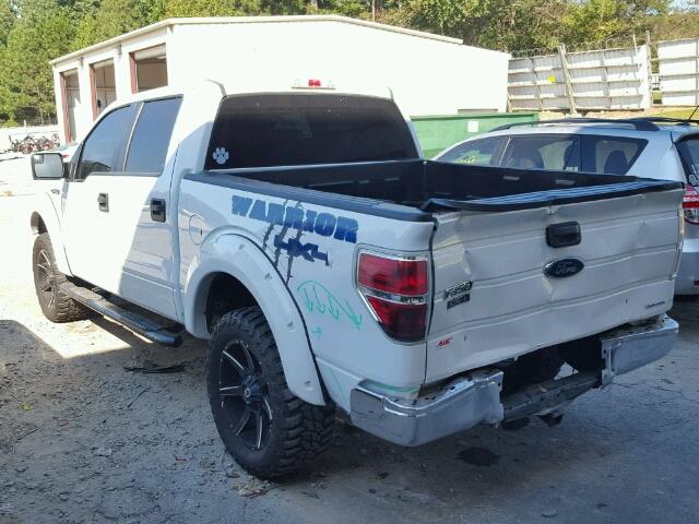 1FTFW1EF9EKD76171 - 2014 FORD F150 SUPER WHITE photo 3