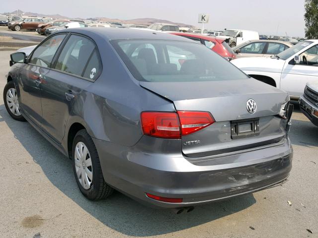 3VW2K7AJ8FM269353 - 2015 VOLKSWAGEN JETTA BASE 灰色 照片 3