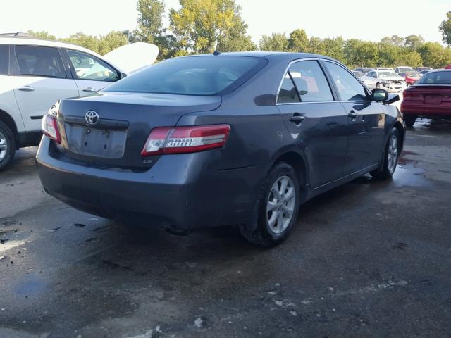 4T4BF3EK1BR091618 - 2011 TOYOTA CAMRY BASE GRAY photo 4