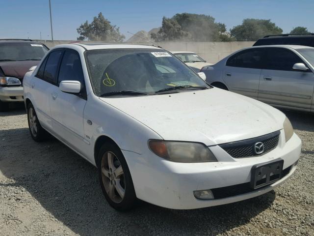 JM1BJ226321628747 - 2002 MAZDA PROTEGE DX WHITE photo 1