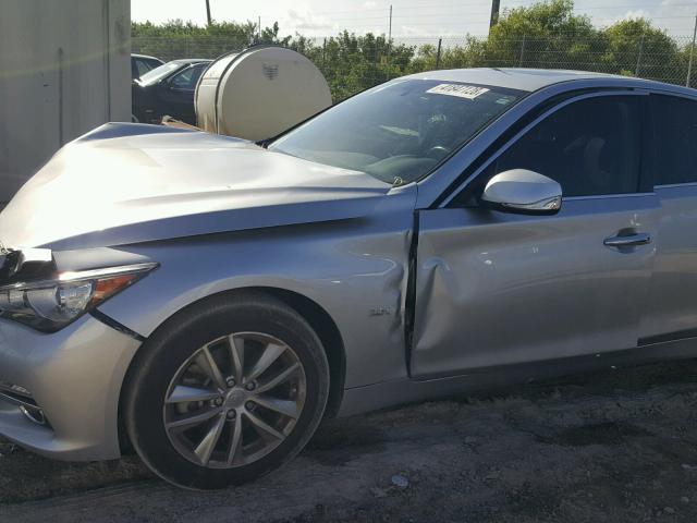 JN1EV7AP7HM741653 - 2017 INFINITI Q50 PREMIU SILVER photo 9