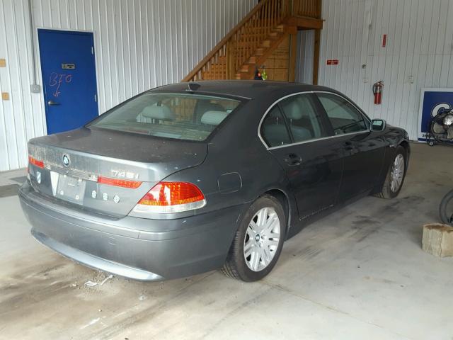 WBAGL634X2DP58993 - 2002 BMW 745 I GRAY photo 4