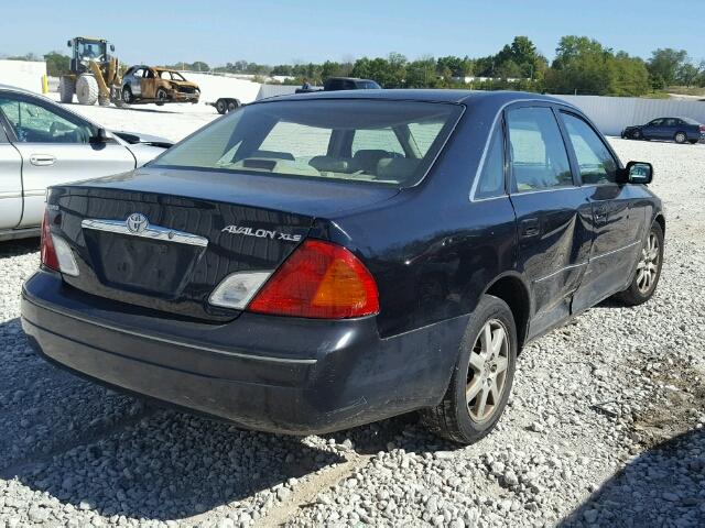 4T1BF28B81U153756 - 2001 TOYOTA AVALON BLACK photo 4