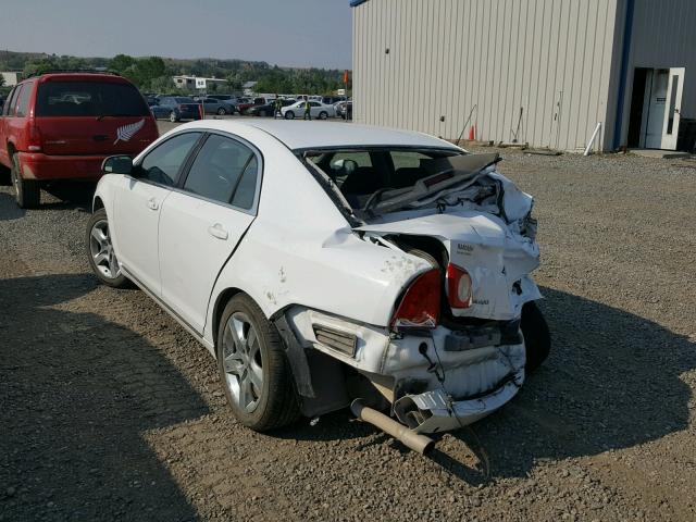 1G1ZC5EB6AF275160 - 2010 CHEVROLET MALIBU 1LT WHITE photo 3