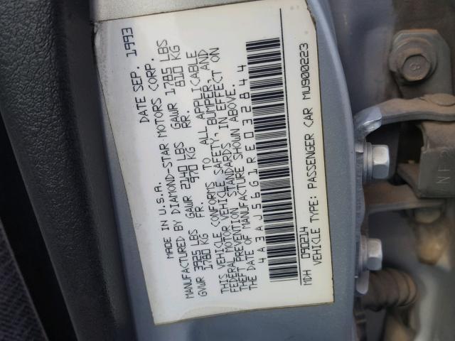 4A3AJ56G1RE032844 - 1994 MITSUBISHI GALANT SILVER photo 10