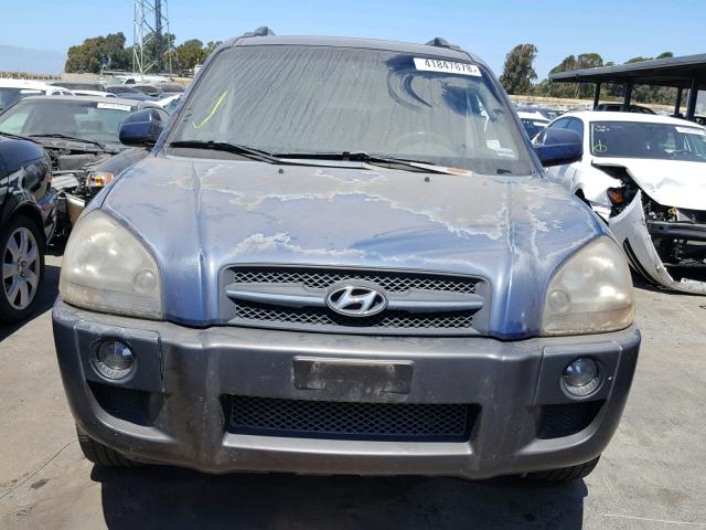 KM8JN72D05U093208 - 2005 HYUNDAI TUCSON GLS BLUE photo 9