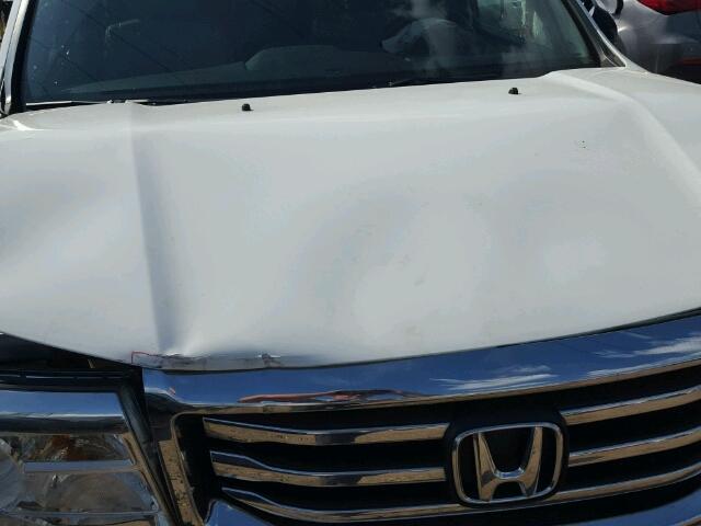 5FNYF3H56DB044319 - 2013 HONDA PILOT EXL WHITE photo 7