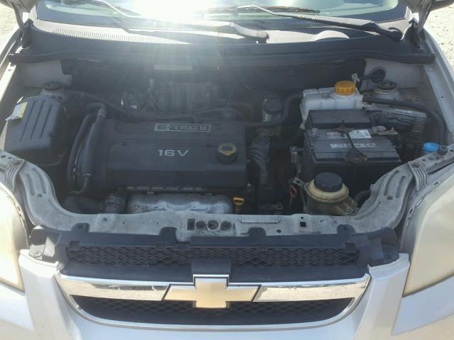 KL1TD56617B072227 - 2007 CHEVROLET AVEO BASE Gümüş foto 7