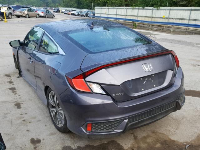 2HGFC3B76HH361142 - 2017 HONDA CIVIC EXL 灰色 照片 3
