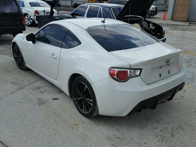 JF1ZNAA17D2713368 - 2013 TOYOTA SCION FR-S WHITE photo 3