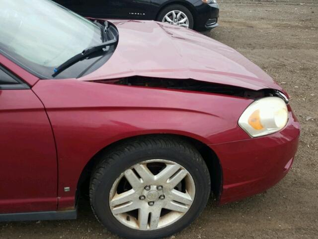 2G1WK151X69263843 - 2006 CHEVROLET MONTE CARL 栗色 照片 9