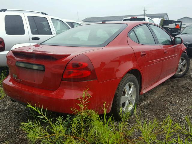 2G2WP552381191849 - 2008 PONTIAC GRAND PRIX წითელი ფოტო 4