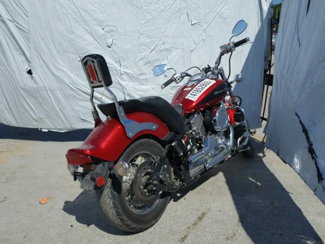 JYAVP11E19A113847 - 2009 YAMAHA XVS1100 A RED photo 4