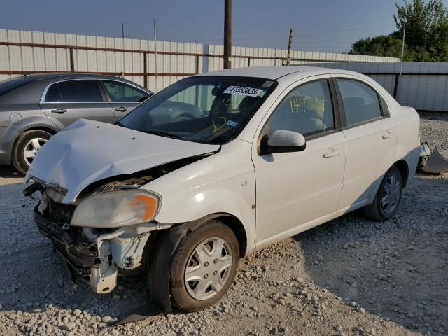KL1TD56608B017382 - 2008 CHEVROLET AVEO BASE Biały zdjęcie 2
