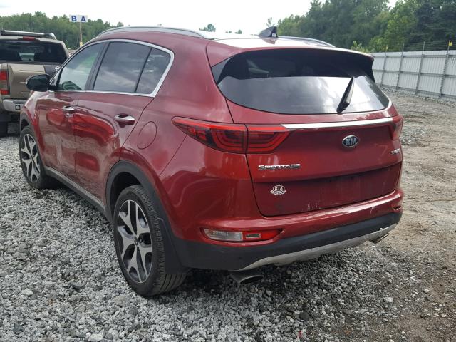 KNDPR3A67H7174725 - 2017 KIA SPORTAGE S RED photo 3