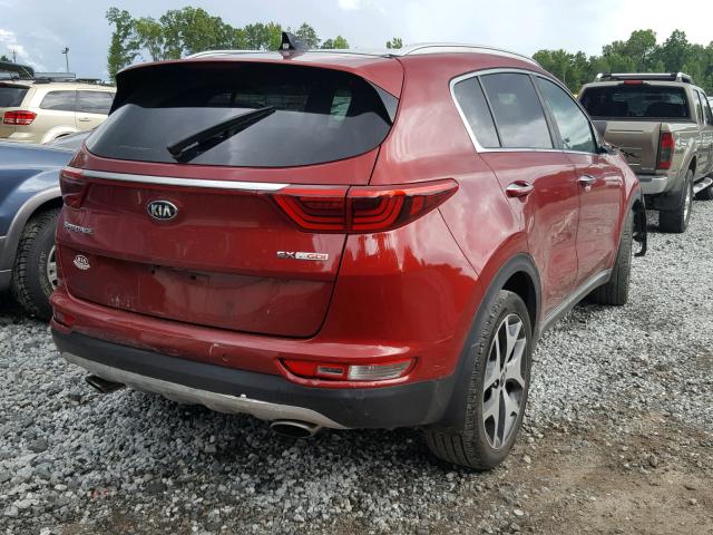 KNDPR3A67H7174725 - 2017 KIA SPORTAGE S RED photo 4