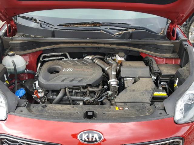 KNDPR3A67H7174725 - 2017 KIA SPORTAGE S RED photo 7