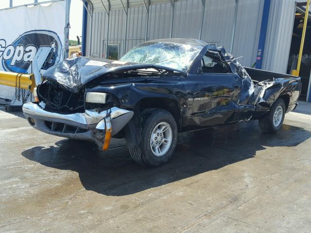 1B7GL22X5YS654245 - 2000 DODGE DAKOTA BLACK photo 9