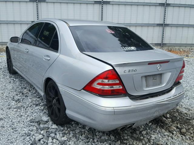 WDBRF52H07E026311 - 2007 MERCEDES-BENZ C 230 GRAY photo 3