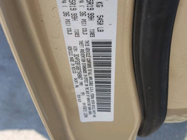 3D4PG9FG8BT549067 - 2011 DODGE JOURNEY LU GOLD photo 10