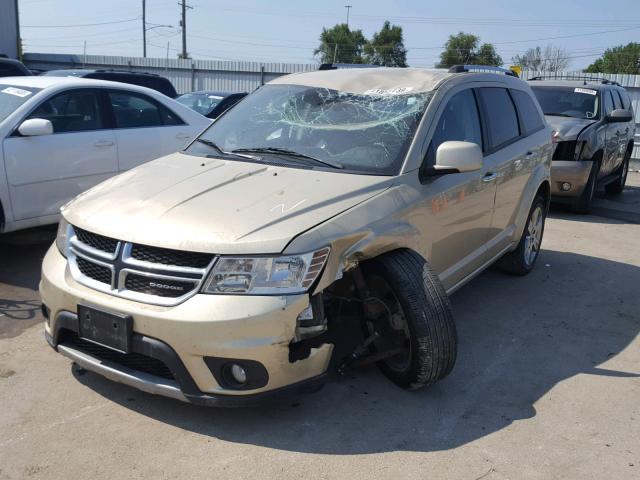 3D4PG9FG8BT549067 - 2011 DODGE JOURNEY LU GOLD photo 2