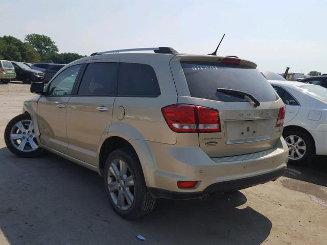 3D4PG9FG8BT549067 - 2011 DODGE JOURNEY LU GOLD photo 3