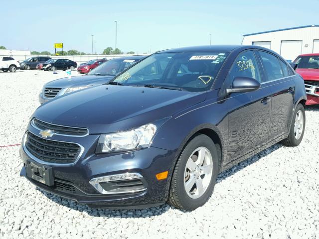 1G1PC5SB7F7240656 - 2015 CHEVROLET CRUZE LT BLUE photo 2