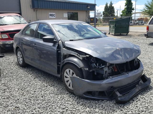 3VW1K7AJXEM379265 - 2014 VOLKSWAGEN JETTA BASE Մոխրագույն լուսանկար 1