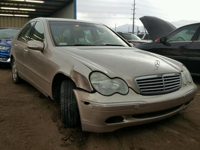 WDBRF61J64A639479 - 2004 MERCEDES-BENZ C 240 CREAM photo 1