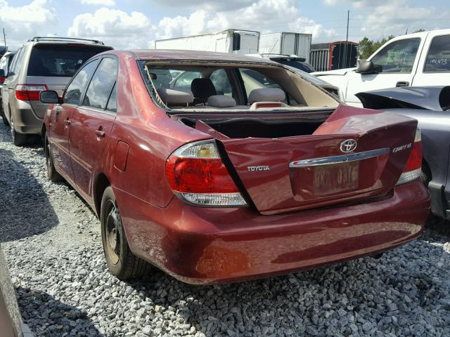 4T1BE32K15U016651 - 2005 TOYOTA CAMRY LE RED photo 3