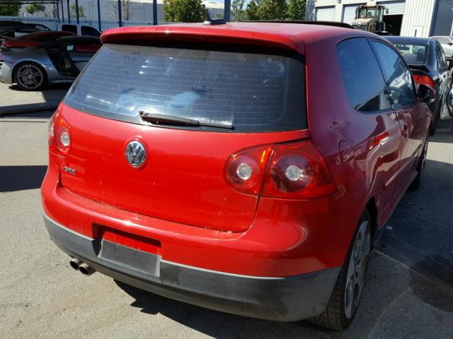 WVWEV71K56W099260 - 2006 VOLKSWAGEN NEW GTI RED photo 4