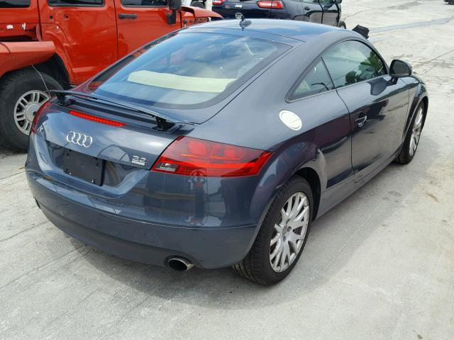 TRUDD38J291028139 - 2009 AUDI TT 3.2 QUA BLUE photo 4