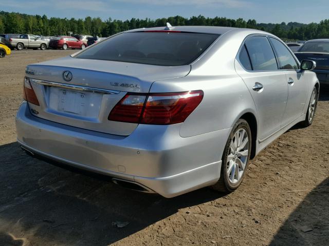 JTHDL5EF8A5001872 - 2010 LEXUS LS 460L SILVER photo 4