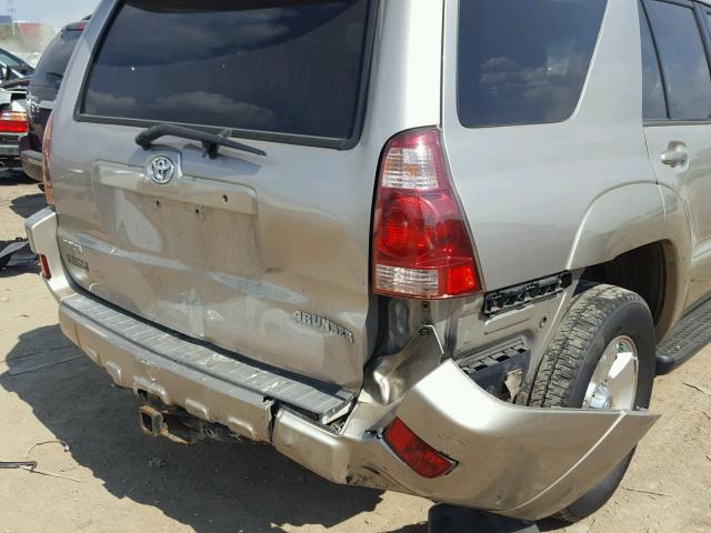 JTEBT14R840037507 - 2004 TOYOTA 4RUNNER SR TAN photo 9