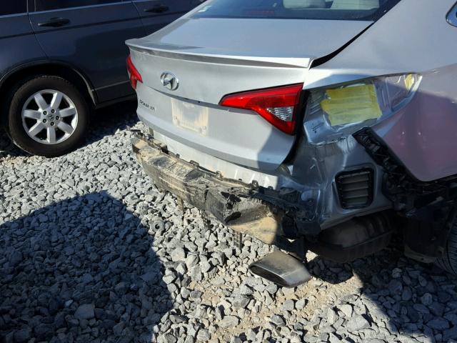 5NPE24AF4GH267343 - 2016 HYUNDAI SONATA SILVER photo 9