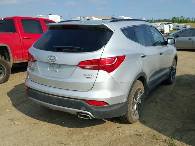 5XYZUDLB0DG004517 - 2013 HYUNDAI SANTA FE S SILVER photo 4