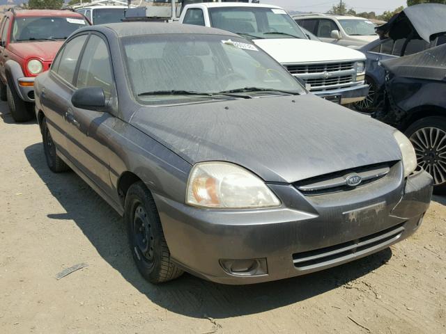 KNADC125756372041 - 2005 KIA RIO GRAY photo 1