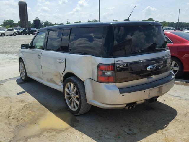 2FMHK6DC7BBD17341 - 2011 FORD FLEX LIMIT SILVER photo 3