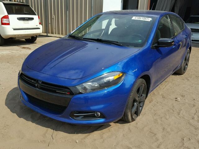 1C3CDFBBXED776255 - 2014 DODGE DART BLUE photo 2