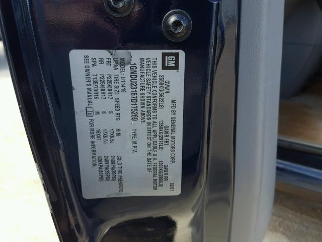 1GNDU23167D175269 - 2007 CHEVROLET UPLANDER L ლურჯი ფოტო 10